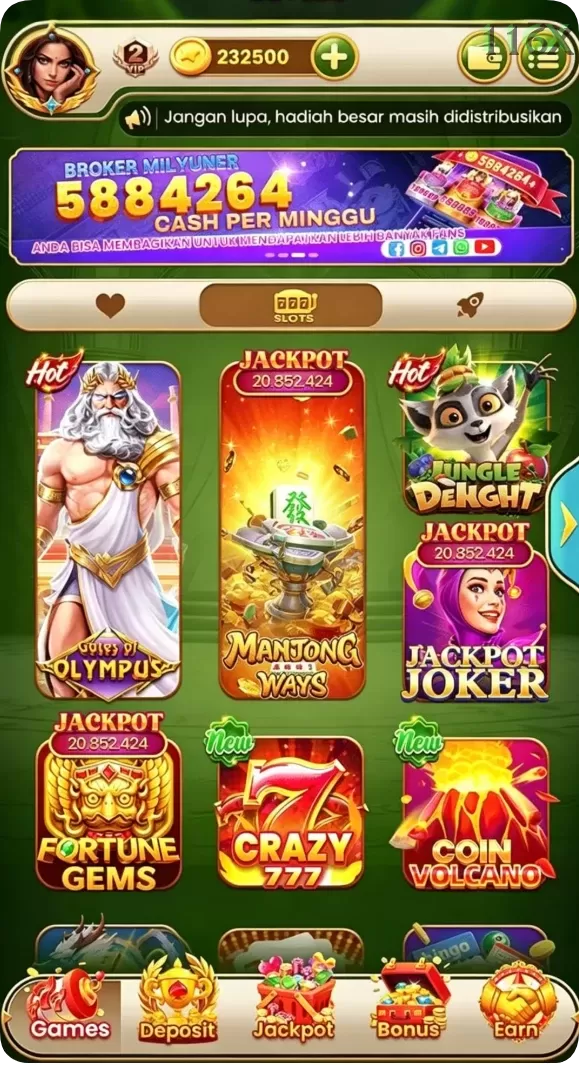 Cuplikan layar 33LGAMES — pengaturan akun